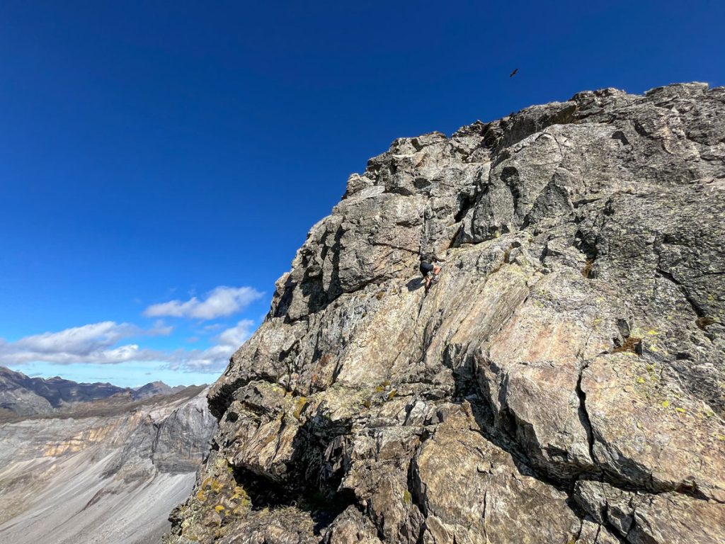 Paso del Gato en la cresta de la Munia