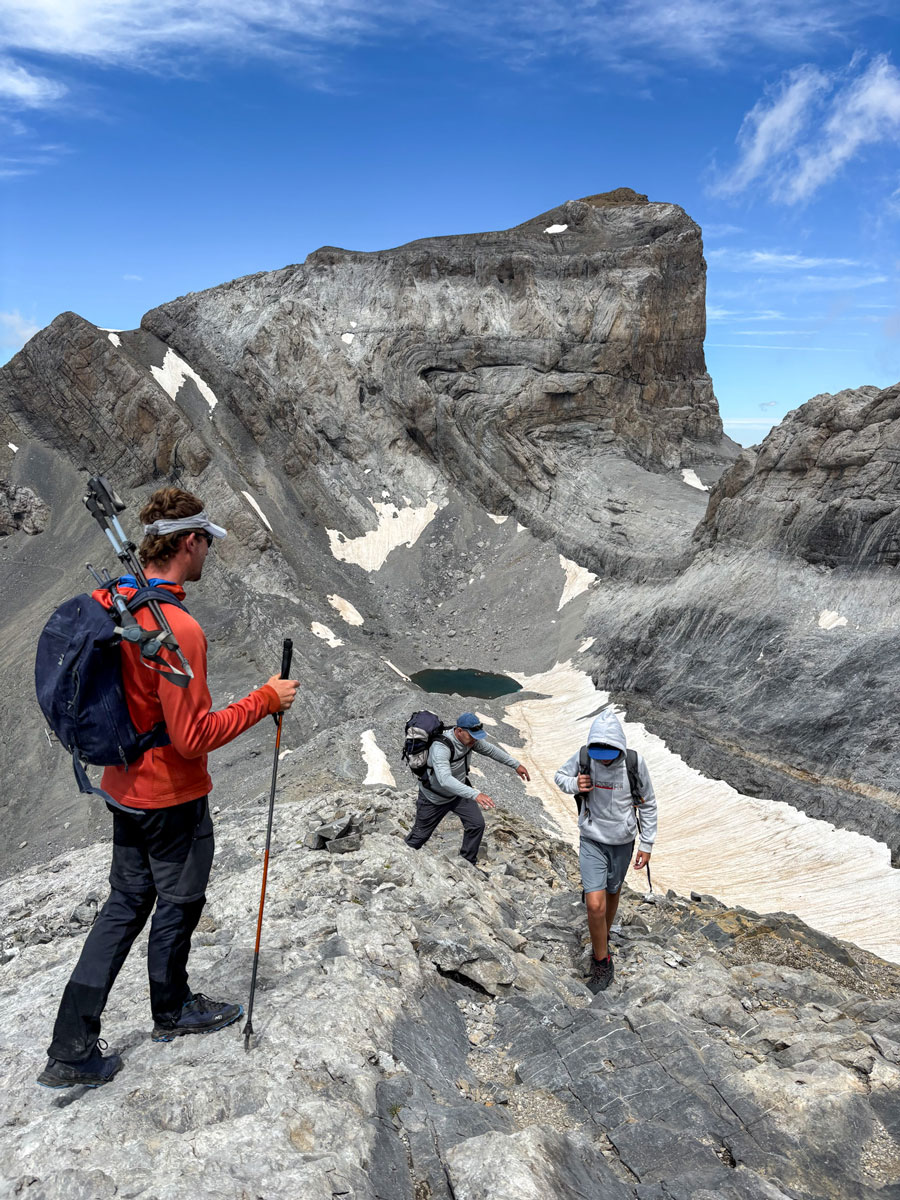 Ascensión al Monte Perdido, tramo final con vistas al Pico Marboré, Cilindro
